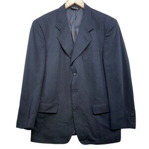 Vito Rufolo Mens  Wool Suit Jacket 40R Navy Made In Italy Super 100s High Twist